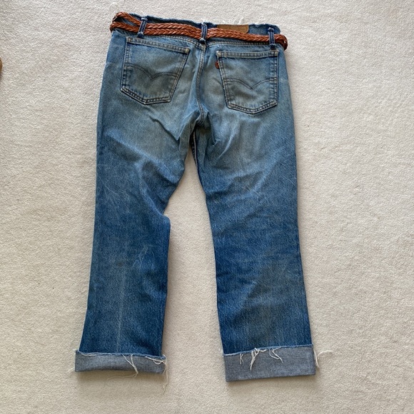 Like new Karen Zambos Vintage Couture Recycled Levi’s & Linea Pelle leather belt - Picture 12 of 16